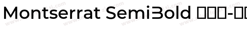 Montserrat SemiBold 半粗体字体转换